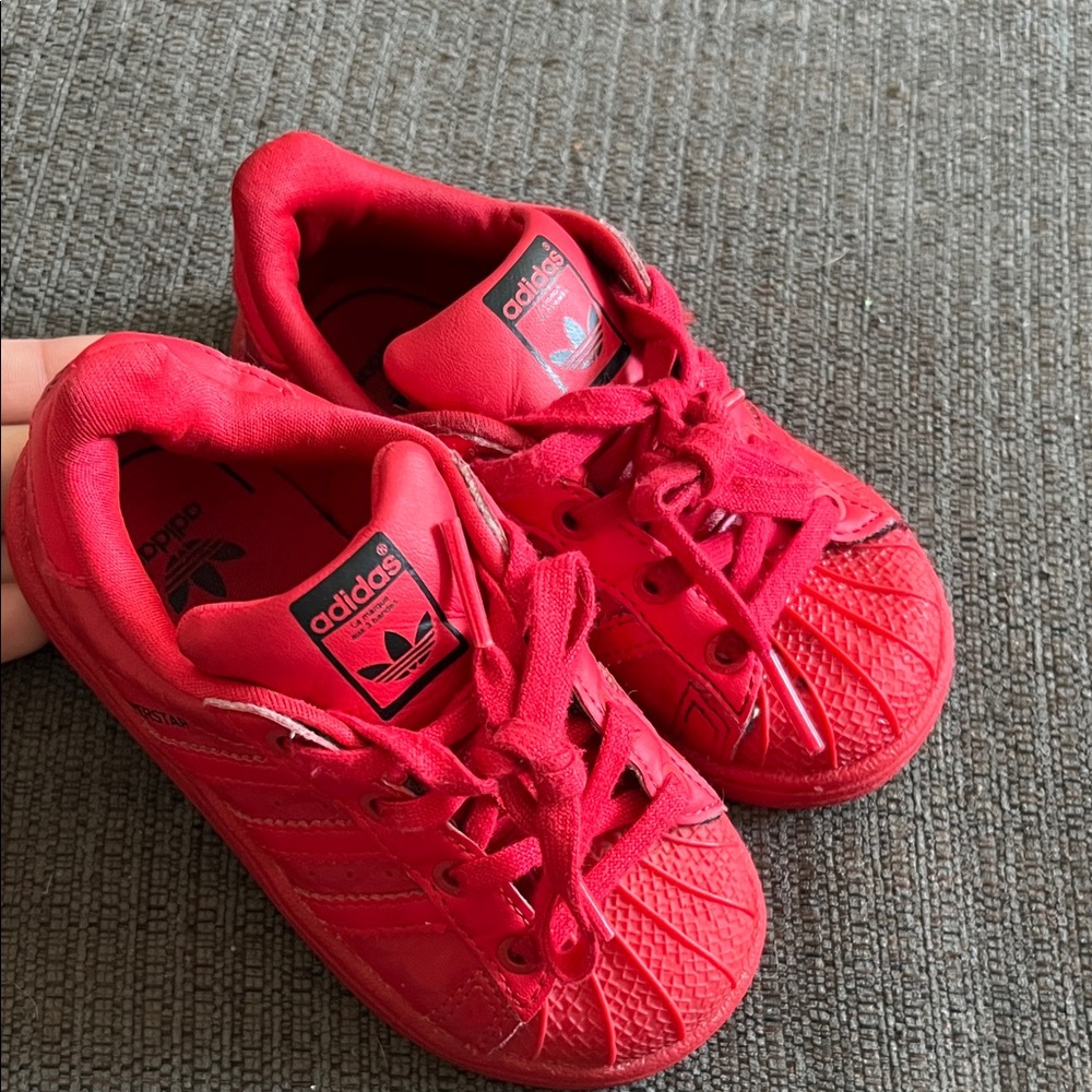 Adidas Kids Bright Red Sneakers